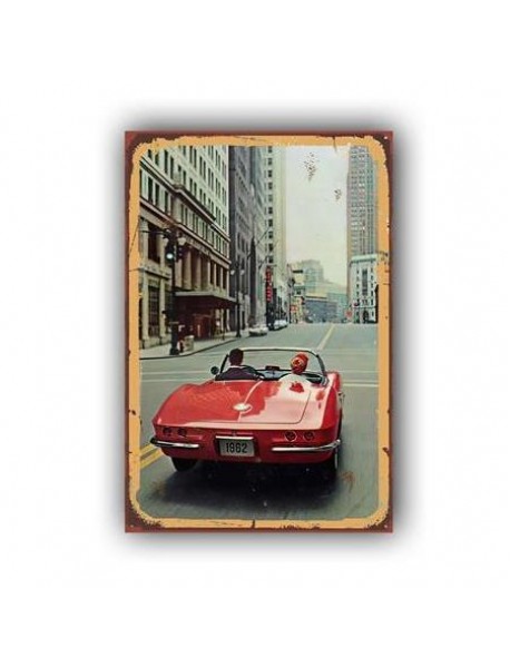 CORVETTE AHŞAP POSTER 20x30cm  - 77