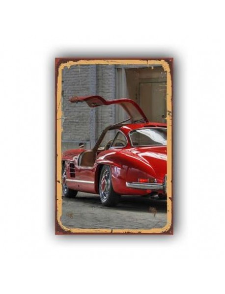 MERCEDES RED AHŞAP POSTER 20x30cm  - 79