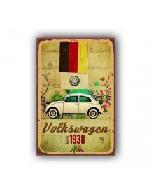 WOLKSWAGEN RETRO 1938 AHŞAP POSTER 20x30cm  - 82