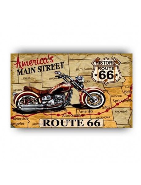 AMERICA'S MAIN STREET ROUTE 66 AHŞAP POSTER 20x30cm  - 53