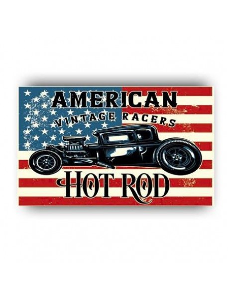 AMERICAN VINTAGE RACERS HOT ROD AHŞAP POSTER 20x30cm  - 54