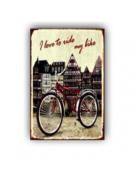 I LOVE TO RIDE MY BIKE AHŞAP POSTER 20x30cm  - 68