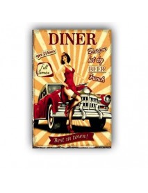 DINER BEST IN TOWN AHŞAP POSTER 20x30cm  - 80