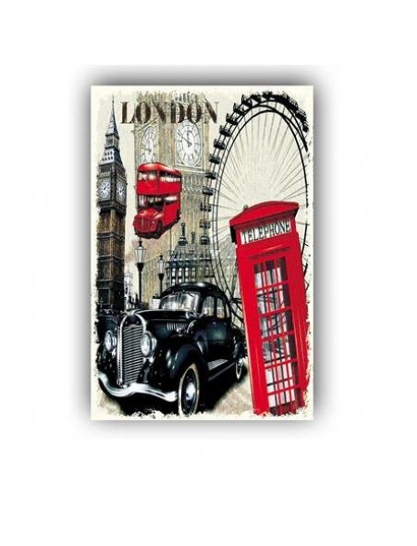 LONDON 3 AHŞAP POSTER 20x30cm  - 01