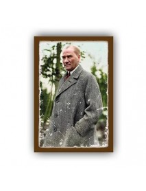 MUSTAFA KEMAL ATATÜRK 34 AHŞAP POSTER 20x30cm  - 99