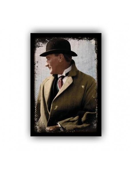 MUSTAFA KEMAL ATATÜRK 37 AHŞAP POSTER 20x30cm  - 02