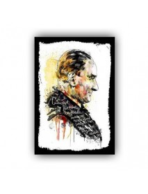 MUSTAFA KEMAL ATATÜRK 42 AHŞAP POSTER 20x30cm  - 07