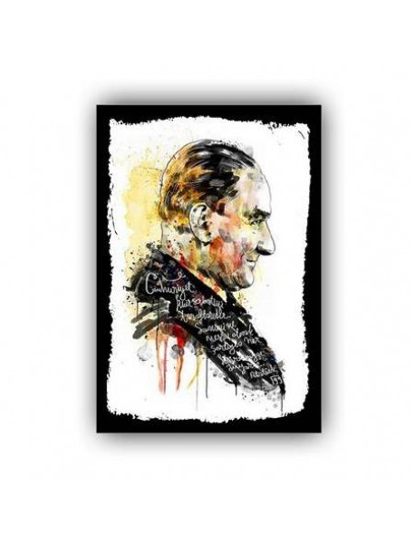 MUSTAFA KEMAL ATATÜRK 42 AHŞAP POSTER 20x30cm  - 07