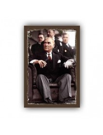 MUSTAFA KEMAL ATATÜRK 43 AHŞAP POSTER 20x30cm  - 08