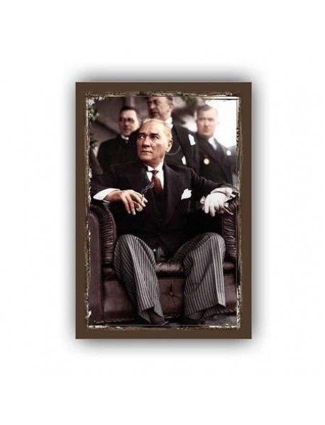 MUSTAFA KEMAL ATATÜRK 43 AHŞAP POSTER 20x30cm  - 08