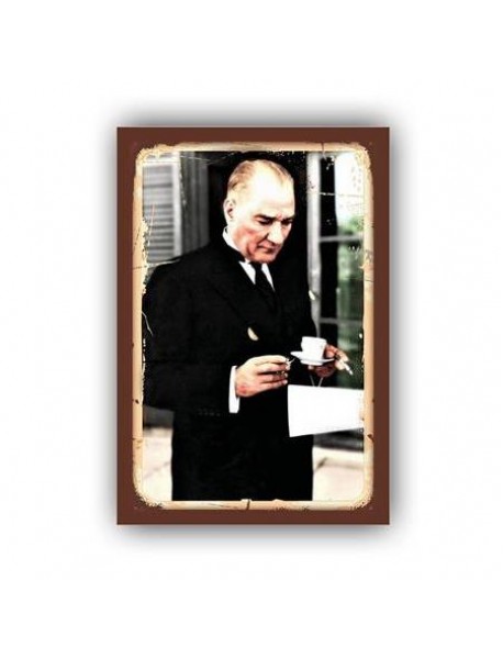 MUSTAFA KEMAL ATATÜRK 46 AHŞAP POSTER 20x30cm  - 11