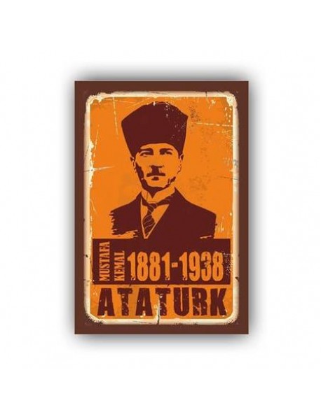 MUSTAFA KEMAL ATATÜRK 1881-1938 2 AHŞAP POSTER 20x30cm  - 12