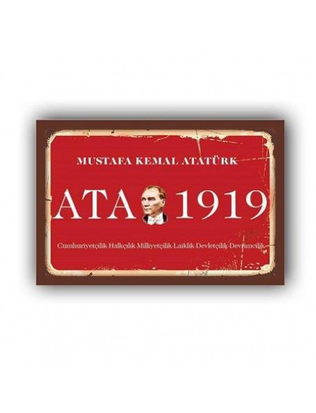 MUSTAFA KEMAL ATATÜRK ATA 1919 3 AHŞAP POSTER 20x30cm  - 16