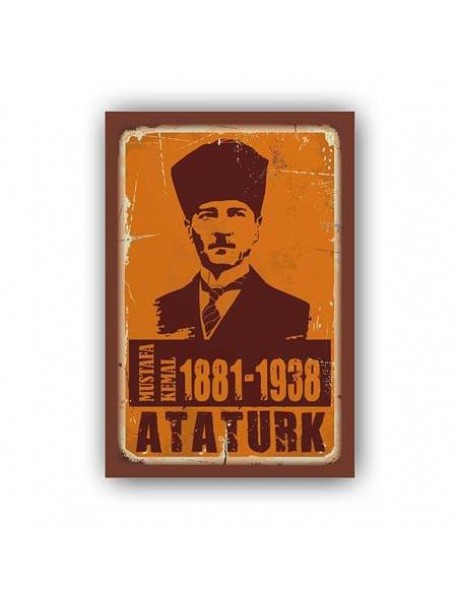 MUSTAFA KEMAL ATATÜRK 1881-1938 3 AHŞAP POSTER 20x30cm  - 96