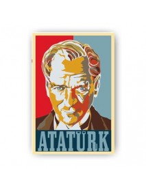 ATATÜRK AHŞAP POSTER 20x30cm  - 58