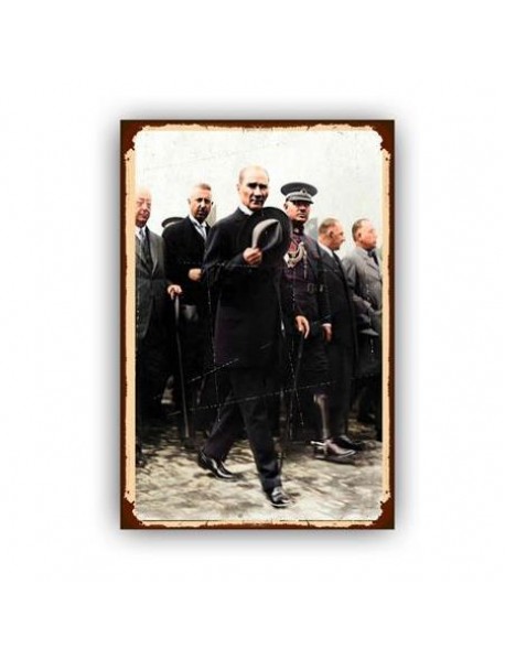 MUSTAFA KEMAL ATATÜRK 65 AHŞAP POSTER 20x30cm  - 39