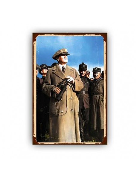 MUSTAFA KEMAL ATATÜRK 66 AHŞAP POSTER 20x30cm  - 80