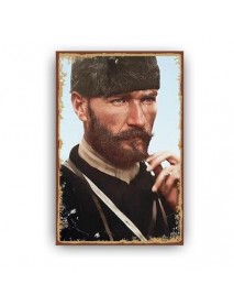 MUSTAFA KEMAL ATATÜRK 69 AHŞAP POSTER 20x30cm  - 65