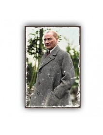 MUSTAFA KEMAL ATATÜRK 71 AHŞAP POSTER 20x30cm  - 69