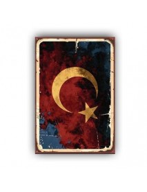 TÜRK BAYRAĞI 3 AHŞAP POSTER 20x30cm  - 81