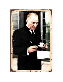 MUSTAFA KEMAL ATATÜRK AHŞAP POSTER 20x30cm  - 48