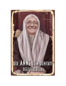 ZÜBEYDE HANIM AHŞAP POSTER 20x30cm  - 19