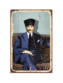 MUSTAFA KEMAL ATATÜRK 5 AHŞAP POSTER 20x30cm  - 49