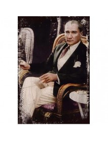 ATATÜRK AHŞAP POSTER 20x30cm  - 27