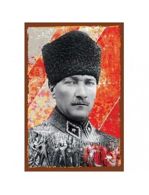 MUSTAFA KEMAL ATATÜRK 6 AHŞAP POSTER 20x30cm  - 09