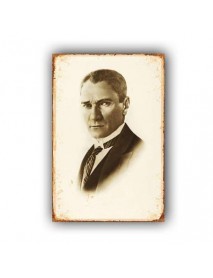 MUSTAFA KEMAL ATATÜRK 9 AHŞAP POSTER 20x30cm  - 05