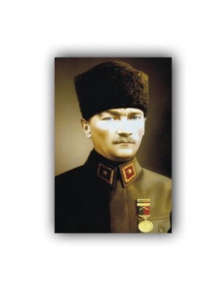 MUSTAFA KEMAL ATATÜRK 14 AHŞAP POSTER 20x30cm  - 02