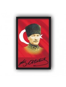 MUSTAFA KEMAL ATATÜRK 16 AHŞAP POSTER 20x30cm  - 04