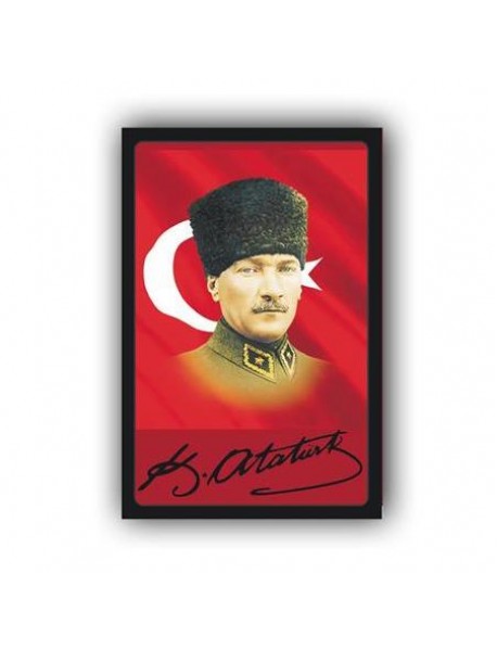 MUSTAFA KEMAL ATATÜRK 16 AHŞAP POSTER 20x30cm  - 04