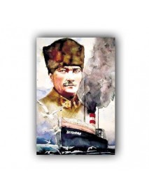 ATATÜRK AHŞAP POSTER 20x30cm  - 08