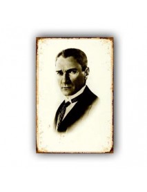 ATATÜRK AHŞAP POSTER 20x30cm  - 11