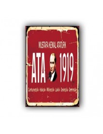 MUSTAFA KEMAL ATATÜRK ATA 1919 6 AHŞAP POSTER 20x30cm  - 13