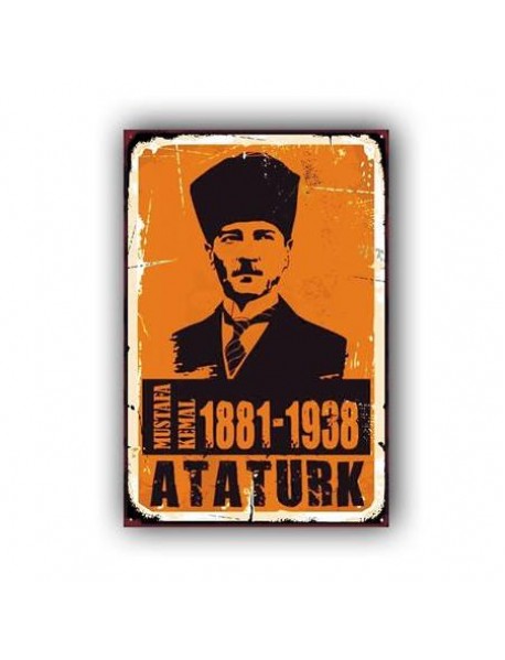 MUSTAFA KEMAL ATATÜRK 1881-1938 AHŞAP POSTER 20x30cm  - 14