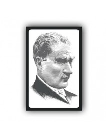 MUSTAFA KEMAL ATATÜRK 27 AHŞAP POSTER 20x30cm  - 15