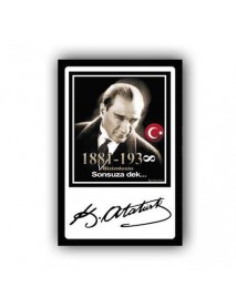 MUSTAFA KEMAL ATATÜRK 1881-1938 BİZİMLESİN SONSUZA DEK AHŞAP POSTER 20x30cm  - 20