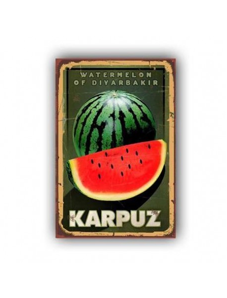 KARPUZ AHŞAP POSTER 20x30cm  - 45