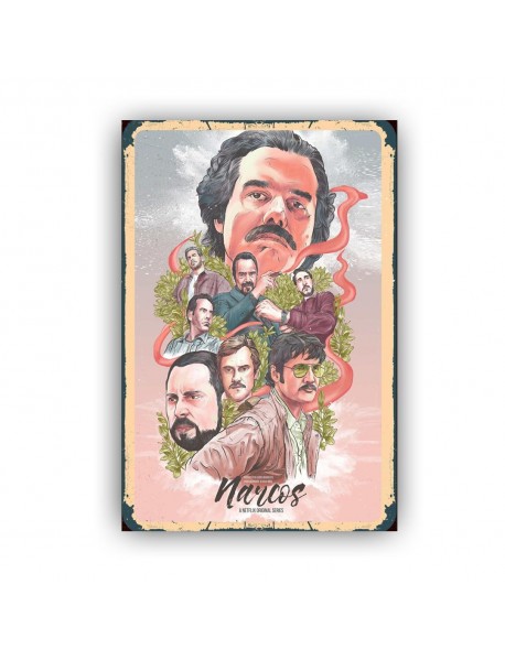 NARCOS A NETFLIX ORIJINAL SERIES AHŞAP POSTER 20x30cm  - 21