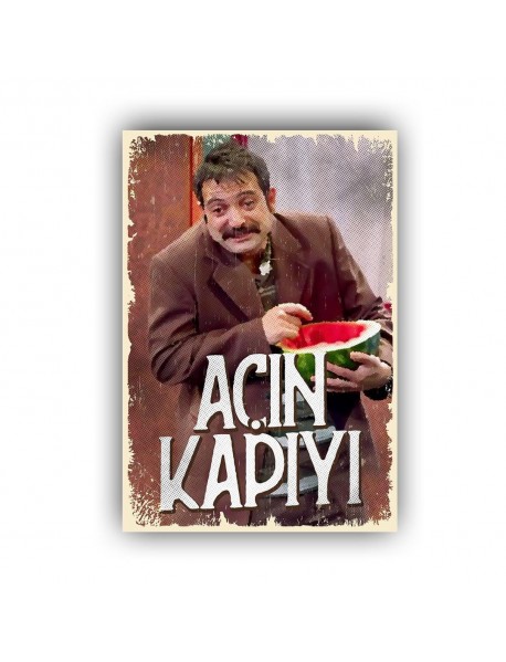 AÇIN KAPIYI AHŞAP POSTER 20x30cm  - 70