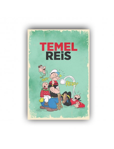 TEMEL REİS POP ! PLOP ! AHŞAP POSTER 20x30cm  - 76