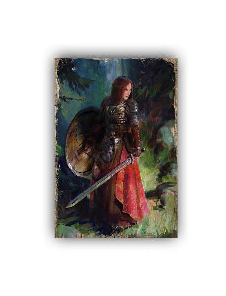 SWORD WOMEN AHŞAP POSTER 20x30cm  - 82