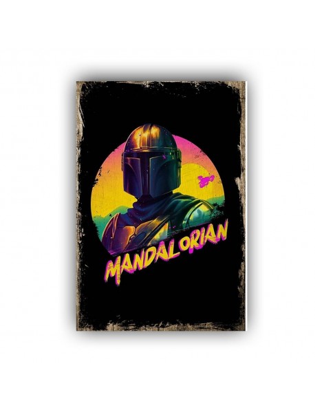 MANDALORIAN AHŞAP POSTER 20x30cm  - 28