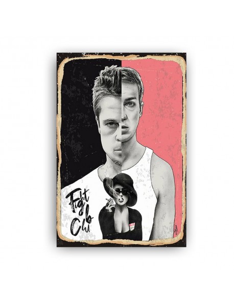 FIGHT CLUB 7 AHŞAP POSTER 20x30cm  - 80