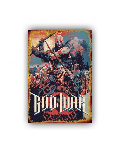 GOD OF WAR AHŞAP POSTER 20x30cm  - 57