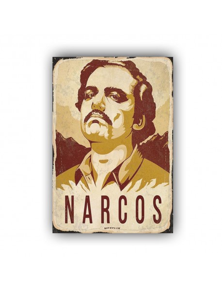 NARCOS NETFLIX AHŞAP POSTER 20x30cm  - 81