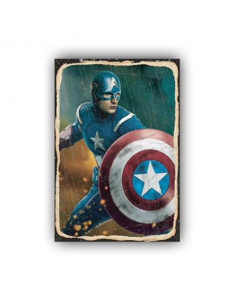 CAPTAIN AMERICA 8 AHŞAP POSTER 20x30cm  - 31