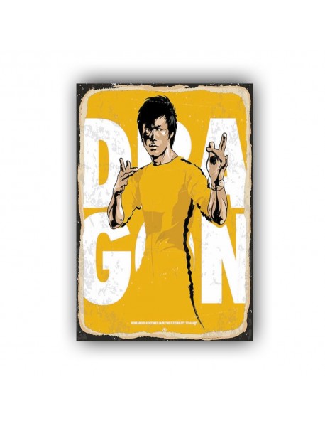 BRUCE LEE YELLOW AHŞAP POSTER 20x30cm  - 89